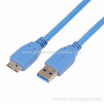 Blue USB 3.0 A Male to Micro B Cables, Different Length Available, RoHS Mark